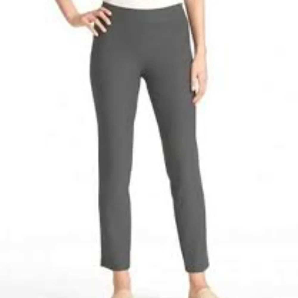 Eileen‎ Fisher Stretch Crepe Pull On Crop Ankle Pants Size M Dark Gray Washable